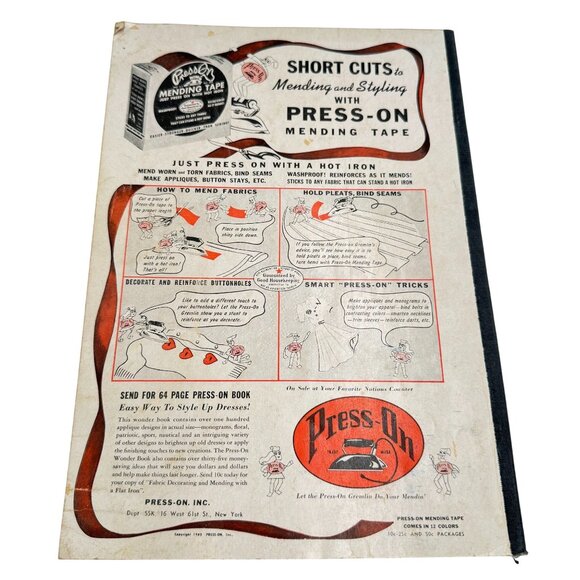 Simplicity Sewing Book 1943 Patterns Dressmaking Needle & Thread - Picture 4 of 6